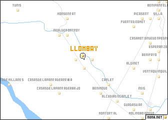 map of Llombay