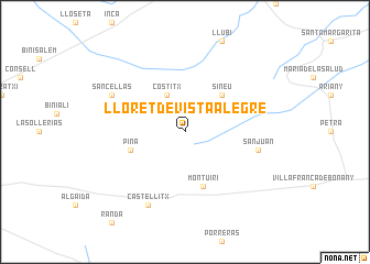 map of Lloret de Vista Alegre