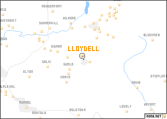 map of Lloydell