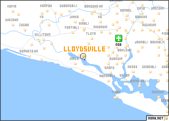 map of Lloydsville