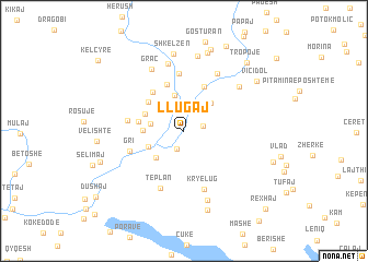 map of Llugaj