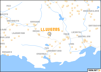 map of Lluveras