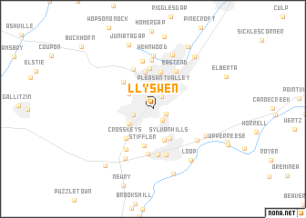 map of Llyswen