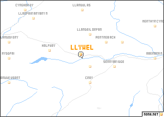 map of Llywel