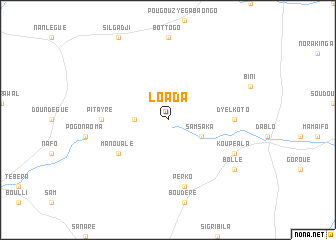 map of Loada