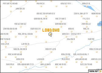 map of Łobdowo