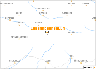 map of Lobera de Onsella