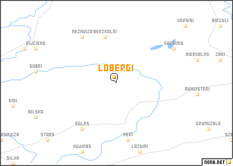 map of Lobērģi