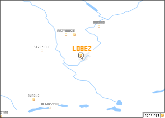 map of Łobez