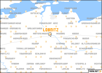 map of Löbnitz