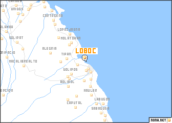 map of Loboc