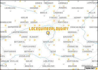 map of Loc-Éguiner-Ploudiry