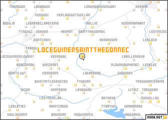 map of Loc-Éguiner-Saint-Thégonnec