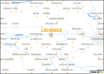 map of Łochowice