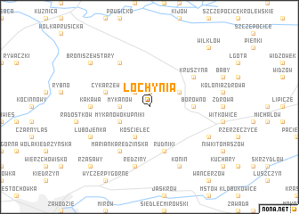 map of Łochynia