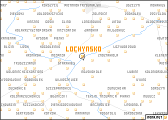 map of Łochyńsko