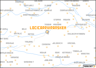 map of Ločica pri Vranskem