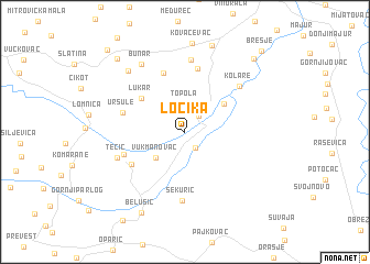 map of Loćika