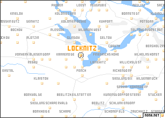map of Löcknitz