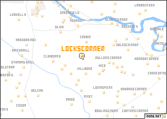 map of Locks Corner