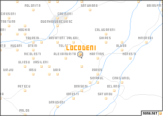 map of Locodeni