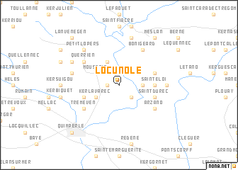 map of Locunolé