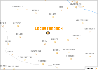 map of Locust Branch