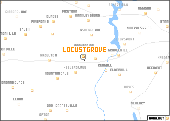 map of Locust Grove