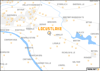 map of Locust Lake