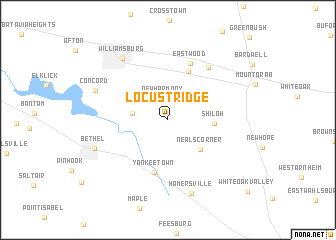 map of Locust Ridge