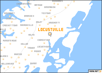 map of Locustville