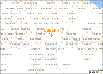 map of Lodeña