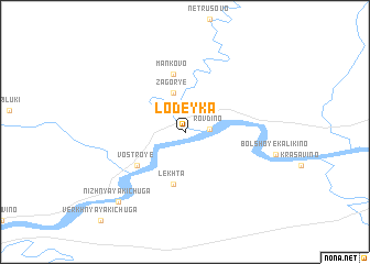 map of Lodeyka