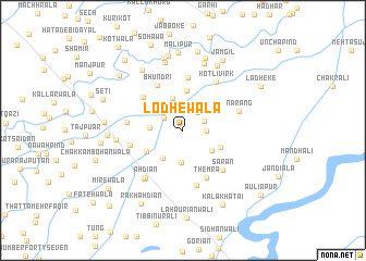 map of Lodhewāla