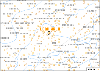 map of Lodhiwāla