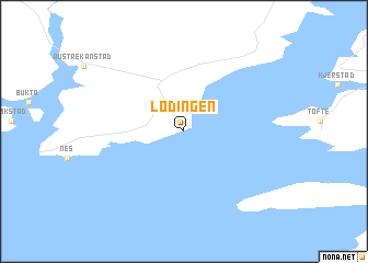map of Lødingen