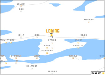 map of Løding