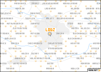 map of Łódź