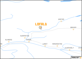 map of Løfald