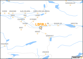 map of Løfall