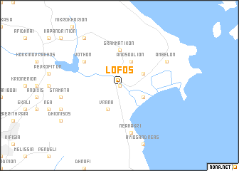 map of Lófos