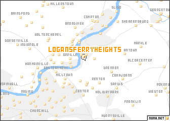 map of Logans Ferry Heights