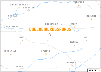 map of Log Cabin Crossroads