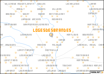 map of Loges des Brandes