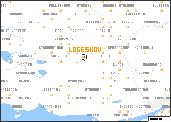 map of Løgeskov