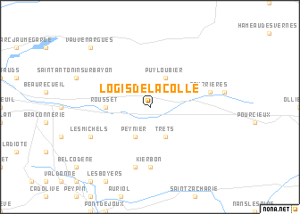 map of Logis de la Colle