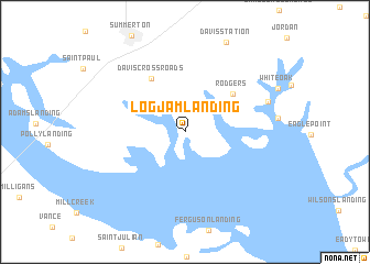 map of Log Jam Landing