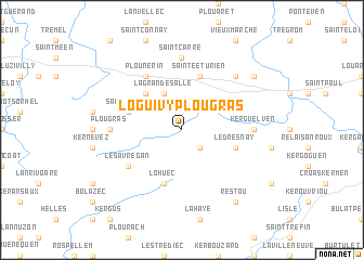 map of Loguivy-Plougras