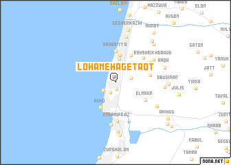 map of Loẖame HaGetaʼot
