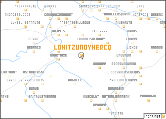 map of Lohitzun-Oyhercq